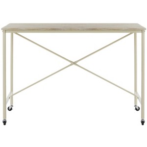 Callie Rolling Desk - Rustic Brown/Cream - Safavieh - 1 of 4