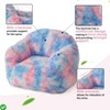 Kids Faux Fur Bean Bag Chair - 32" Cozy Floor Sofa with Filler for Reading & Gaming (Blue) - 4 of 4