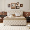 Queen Size Upholstered Platform Bed with Twin Size Trundle and 2 Sets of USB Ports - 2 of 4
