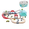 Hape Wooden City Train Railway Bucket Playset, 48 Pieces - image 3 of 4