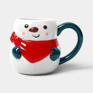 8 fl oz Christmas Earthenware Figural Mini Mug - Wondershop™ - 1 of 3
