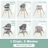 Yinvani 6 in 1 Convertible Highchair with Safety Harness and Removable Tray - 4 of 4