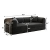 78.8" Brown Modern Convertible Floor Sofa Bed with Backrest Support and 2 Pillows, Upholstered Sleeper Loveseat for Living Room-3irtyhousy - 4 of 4