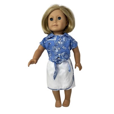 Детские юбки Doll Clothes Superstore Skort and Bandana Print Top for 18 Inch Girl Dolls — фото 2