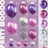 PartyWoo Balloon Garland Pink Purple Red Silver Metallic 18 12 10 5 Inch 100 pcs - 2 of 4
