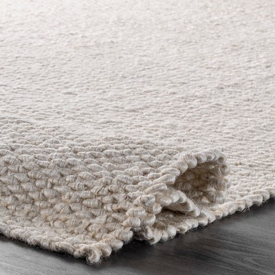 Gray Handmade Reversible Square Easy Care Rug