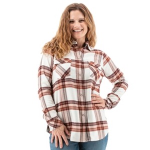 Aventura Clothing Women's Edie Long Sleeve Collared Neck Button Down Shirt - 1 of 4