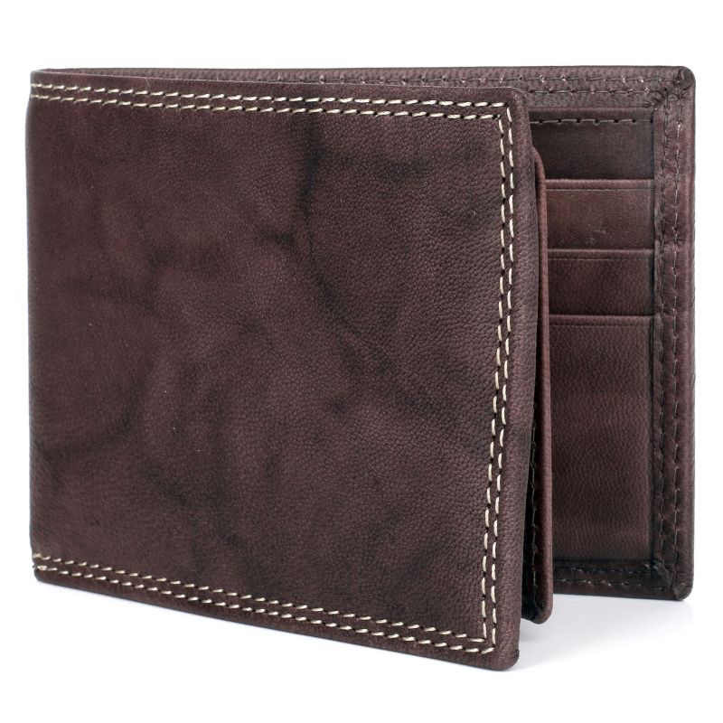J. Buxton Hunt Credit Card Billfold Leather Wallet with Card Case, 1 of 8