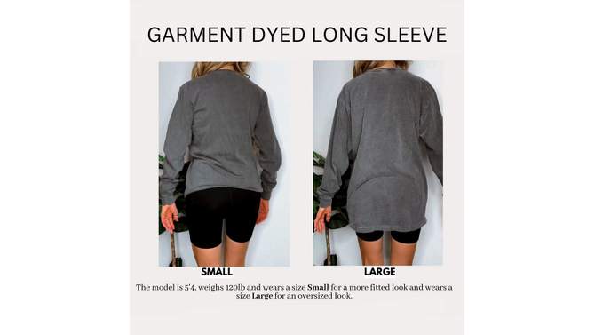 Simply Sage Market Women's Reading Is My Jam Long Sleeve Garment Dyed Tee, 2 of 4, play video