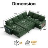 Vipbear 7-seater U-shaped sofa, Modular sofa bed, with pull-out bed, reclining backrest, storage cabinet, tool-free assembly, snow velvet - 2 of 4