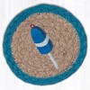 Earth Rugs Blue Buoy Printed Coaster – 5"x5" Nautical Jute Accent for Coastal or Beach Decor - 2 of 3