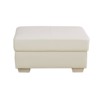 DOMETOUR 36.3" White Genuine Cow Leather Ottoman for Living Room - 2 of 4