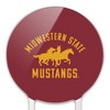Midwestern Sate Mustangs Acrylic Cake Topper Party Decoration for Wedding Anniversary Birthday Graduation - 3 of 4