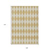 Gold And Light Brown Geometric Washable Indoor Outdoor Area Rug - 3 of 4