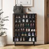 Kumasinova 28.74 Inch Shoe Cabinet,Modern Entryway 18-Pair Shoe Cabinet Storage Organizer with 2 Doors and Open Shelf for Entryway - 4 of 4