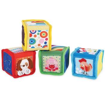 Kidoozie Discovery Soft Blocks for Infants and Toddlers ages 3-18 months; Texture, Shapes and Sounds to Engage the Senses