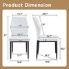 Kumasinova 37" Mid Century Dining Chairs Set of 4/6,Breathable PU Leather Kitchen Chairs with Shell Design,Ergonomic Kitchen Chairs with Backrest - 2 of 4