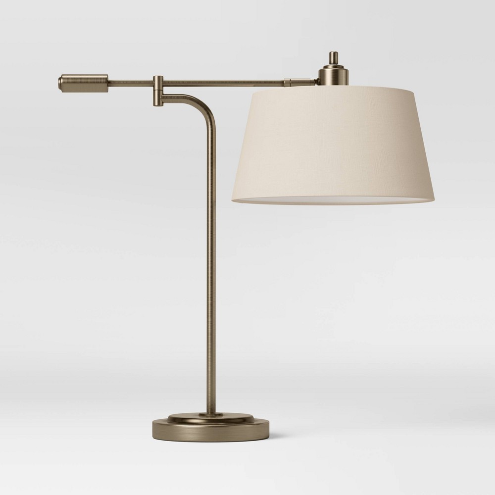 Farmhouse Swing Arm Table Lamp Brass - Threshold