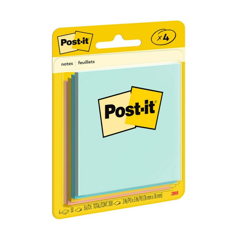 Post-it Notes 4pk 3&#34; x 3&#34;  50 Sheet/Pad Beachside Caf&#233; Collection, 3 of 11