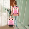 Infans 2PCS Kids Carry On Luggage Set 16" Owl Rolling Suitcase w/ 12" Backpack Travel - 2 of 4