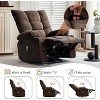 Acekool Manual Swivel Recliner Chair with Massage & Heat, Rocker, Thick Padded PU Leather, Overstuffed Cushion for Back Relief, Living Room - 3 of 4