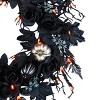 24" Prelit LED Chic Eek Black Halloween Wreath Orange Lights - National Tree Company - 3 of 4
