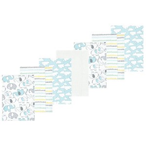 Luvable Friends Hudson Baby Flannel Burp Cloths 7pk Set - 1 of 2