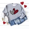 Simply Sage Market Women's Graphic Sweatshirt Buffalo Plaid Hearts - 3 of 3