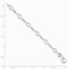 Black Bow Jewelry Sterling Silver 6mm, Fancy Link Anklet - 2 of 4