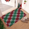 Coolmee Christmas Living Room Area Rug Machine Washable Rugs Carpet Indoor Door Mat Non-Slip Snowflake Rug for Bedroom Kitchen Green - 3 of 4