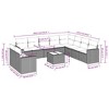 vidaXL 11 Piece Patio Sofa Set with Cushions Black and Blue - With Table - 3 of 4