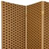 6 ft. Tall Woven Fiber Room Divider Two-Tone Brown 3 Panel - Oriental Furniture - image 2 of 3