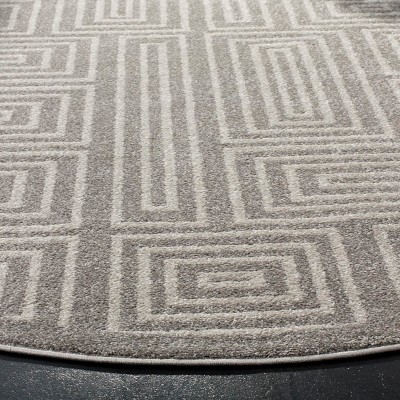 Gray Rectangular Hand-Knotted Stain-Resistant Area Rug 8' x 10'