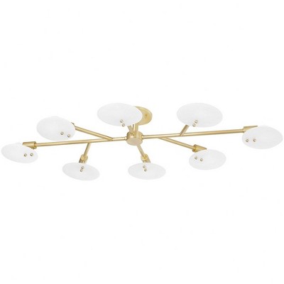 Giselle Aged Brass 48" Rectangular Semi-Flush Ceiling Light
