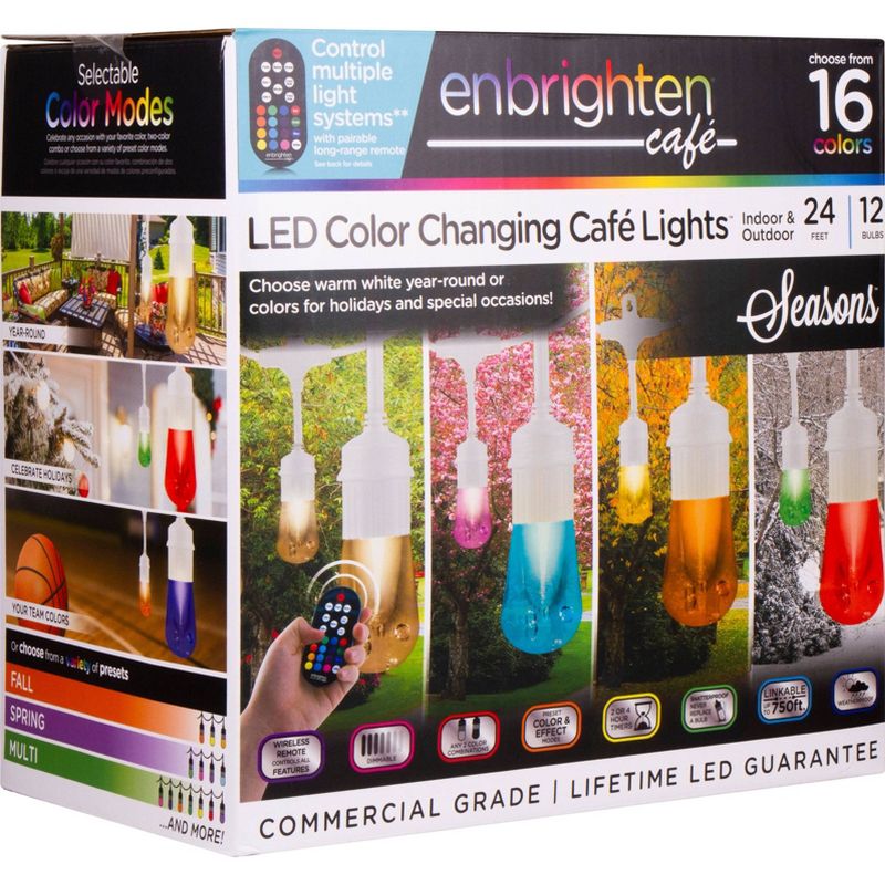 Seasons Vintage LED Café Lights with Acrylic Bulbs - Enbrighten, 1 of 13