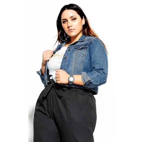 Plus size boyfriend outlet jean jacket