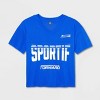 Women's Short Sleeve V-Neck Graphic Mesh Jersey Shirt - Wild Fable™ - 4 of 4