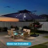Crestlive Products 11FT Patio Double Top Cantilever Umbrella with Light Set Outdoor 360° Rotation 6 Heights Adjustable Offset Umbrella - 3 of 4