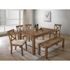 Best Master Furniture,Janet 48" Transitional Wood Dining Bench in Driftwood - 3 of 3