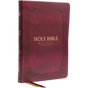 KJV Holy Bible: Large Print Thinline, Burgundy Leathersoft, Red Letter, Comfort Print: King James Version - by  Thomas Nelson (Leather Bound) - 1 of 1