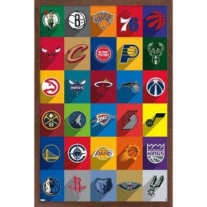 Trends International NBA League - Logos 24 Framed Wall Poster Prints - 1 of 4
