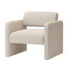 Versatile Single Sofa Chair with Armrests, Upholstered for Comfort in Dining Rooms, Bedrooms, Living Rooms, and Reception Spaces - 3 of 4