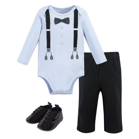 Little Treasure Baby Boy Cotton Bodysuit, Pant And Shoe 3pc Set, Ladies ...