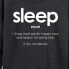Women's - Instant Message - Sleep Definition Lightweight French Terry Wide Neck Long Sleeve Graphic Shirt - 2 of 4