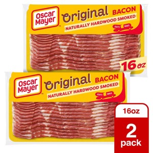 Oscar Mayer 2 Pack/ 16oz Hardwood Smoked Bacon - 1 of 4