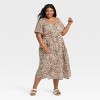 Women's Puff Short Sleeve Drop Tiered Midi A-Line Dress - Universal Thread™ - 3 of 3