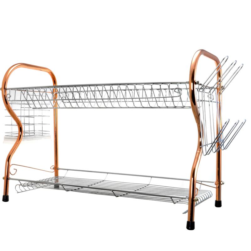 Better Chef 2-Tier 22 in. Chrome Plated Dish Rack in copper, 1 of 6