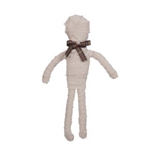 Transpac Fabric Mummy Posable Decorative Figurine for Halloween Indoor Use White Tabletop Decoration Gift - 1 of 1