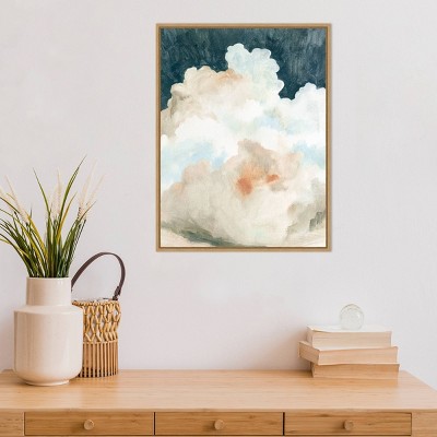 Dark Cumulus Clouds II Nature Vista Framed Canvas Print