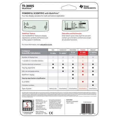 Texas Instruments TI-30XS Multiview Scientific Calculator